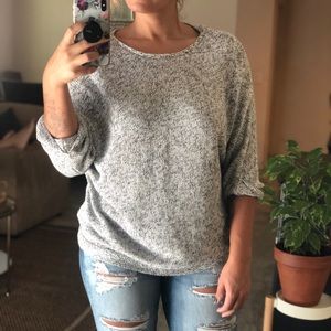 Gray 3/4 length sweater